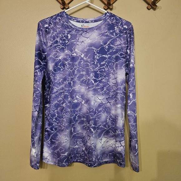 World Wide Sportsman Women's Medium Purple Shirt Longsleeve Rash Guard Bass Pro - Picture 1 of 7